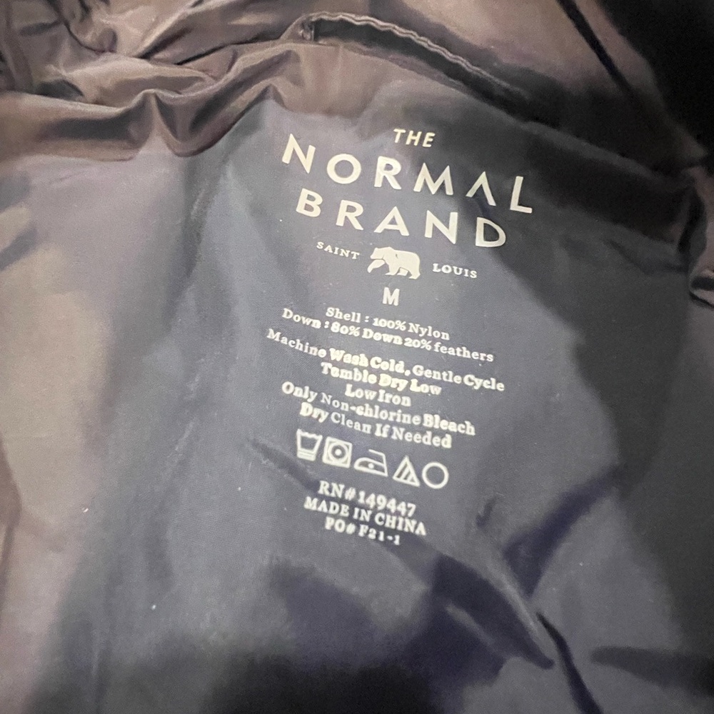 The Normal Brand Navy Compass Puffer Jacket - Picture 2 of 5